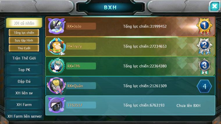 MÃ : #TTS3517 - SV 1744 - V10 - TAPU BULU ( BỊ LỖI SKILL ) DÀN PET NGON SALE RẺ CHO AE