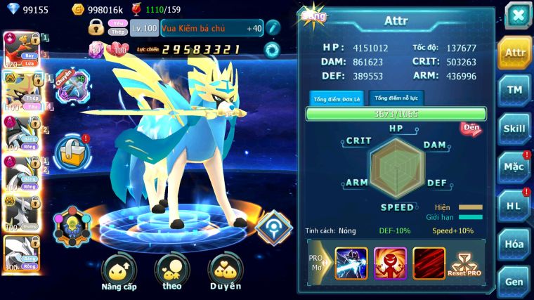 MÃ : #TTS3527 - SV 969 - TOP14 V15 - 99K KC - 3K SÁCH - HOOH CH DYNAMAX VUA KIẾM BÁ CHỦ WB DYNAMAX UNVOA CẶP CÁ BC