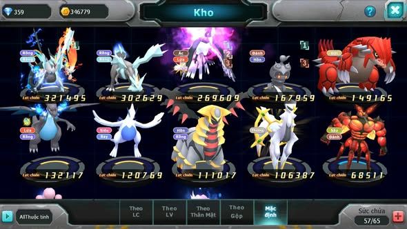 MÃ : #TTS3526 - SV 1608 - V6 - UNVOA DRAK HOOH MASHDOW GROUDON LUGIA