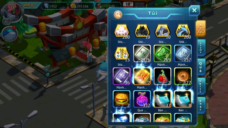 MÃ : #TTS3535 - SV 1743 - 200 MẢNH DIANCIE BÁ CHỦ ĐÃ CÓ DIANCIE , AMDLO RẮN BĂNG MES