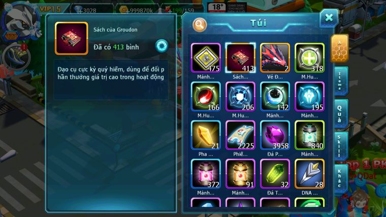 MÃ : #TTS3534 - SV 1265 - V15 - HOOH CH DYNAMAX UNVOA BÁ CHỦ WB DYNAMAX LUGIA BC PALKIA BC QUÁ NGON