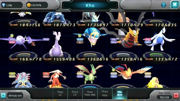 MÃ : #TTS3540 - SV 1638 - Z100 BÁ CHỦ QVLD BC GROUDON BC