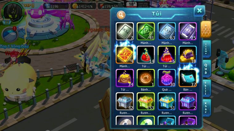 MÃ : #TTS3540 - SV 1638 - Z100 BÁ CHỦ QVLD BC GROUDON BC