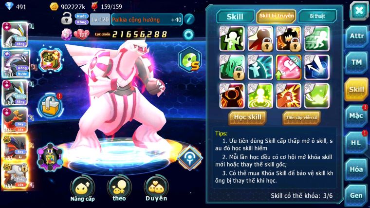 MÃ : #TTS3547 - SV 1216 - V11 - TOP 6 -  WB CH DYNAMAX PALKIA CỘNG HƯỞNG HOOH CH DYNAMAX YVETAL BC