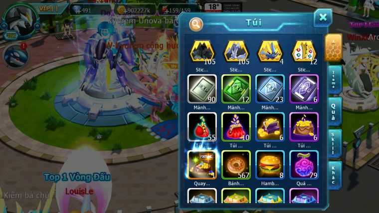 MÃ : #TTS3547 - SV 1216 - V11 - TOP 6 -  WB CH DYNAMAX PALKIA CỘNG HƯỞNG HOOH CH DYNAMAX YVETAL BC