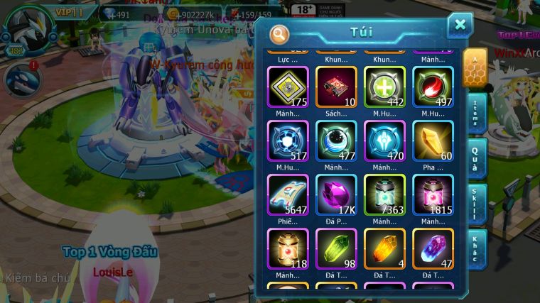 MÃ : #TTS3547 - SV 1216 - V11 - TOP 6 -  WB CH DYNAMAX PALKIA CỘNG HƯỞNG HOOH CH DYNAMAX YVETAL BC