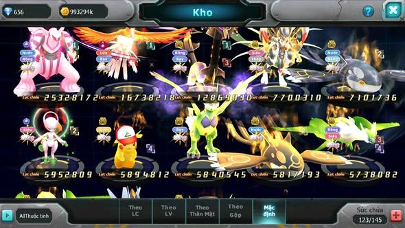 MÃ : #TTS3554 - SV 1162 - TOP 27 - HOOH CH DYNAMAX PALKIA CH DYANAMX RAYQUZA CÓ MEW Y CH MEW GIÁP BC