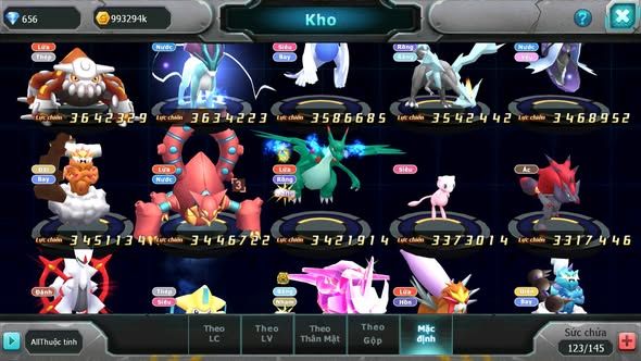 MÃ : #TTS3554 - SV 1162 - TOP 27 - HOOH CH DYNAMAX PALKIA CH DYANAMX RAYQUZA CÓ MEW Y CH MEW GIÁP BC