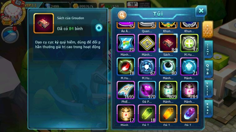 MÃ : #TTS3553 - SV 1638 - V11 - DIANCIE BC XERM BC TAPU FINI BC QVBC BC LUGIA BC LATI BC