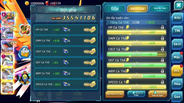 MÃ : #TTS3572 - SV 1155 - V13 - TOP10 - HOOH CH DYNAMAX YVETAL CH WHITE DYNAMAX QVBC BC BLACK NHIỀU PET HT BÁ CHỦ