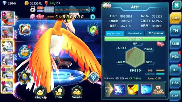 MÃ : #TTTS3595 - SV 1253 - TOP 3-4 - V14 - 1K5 SÁCH - HOOH CH DYNAMAX BUILD CỰC CAO YVETAL CH PALKIA CỘNG HƯỞNG UNVOA BÁ CHRU WB DYNAMAX CỰC CHẤT LƯỢNG