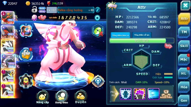 MÃ : #TTTS3595 - SV 1253 - TOP 3-4 - V14 - 1K5 SÁCH - HOOH CH DYNAMAX BUILD CỰC CAO YVETAL CH PALKIA CỘNG HƯỞNG UNVOA BÁ CHRU WB DYNAMAX CỰC CHẤT LƯỢNG