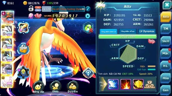 MÃ : #TTS3598 - SV 1243 - TOP38 - V15 - HOOH CH DYNAMAX UNVOA BÁ CHỦ WB BÁ CHỦ PALKIA BC NHIỀU PET BC