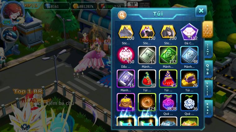 MÃ : #TTS3598 - SV 1243 - TOP38 - V15 - HOOH CH DYNAMAX UNVOA BÁ CHỦ WB BÁ CHỦ PALKIA BC NHIỀU PET BC