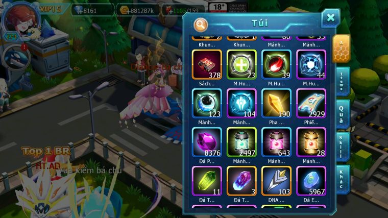 MÃ : #TTS3598 - SV 1243 - TOP38 - V15 - HOOH CH DYNAMAX UNVOA BÁ CHỦ WB BÁ CHỦ PALKIA BC NHIỀU PET BC