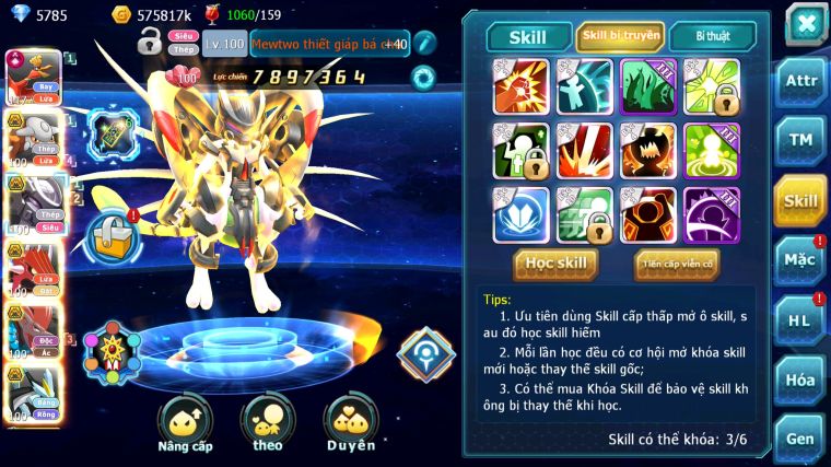 MÃ : #TTS3707 - SV 980 - TOP47 - HOOH CH DYNAMAX HENTRAN BC MEW GIÁP BC BC QVLD BC BTAA BC CẶP LATI BC