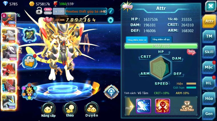 MÃ : #TTS3707 - SV 980 - TOP47 - HOOH CH DYNAMAX HENTRAN BC MEW GIÁP BC BC QVLD BC BTAA BC CẶP LATI BC