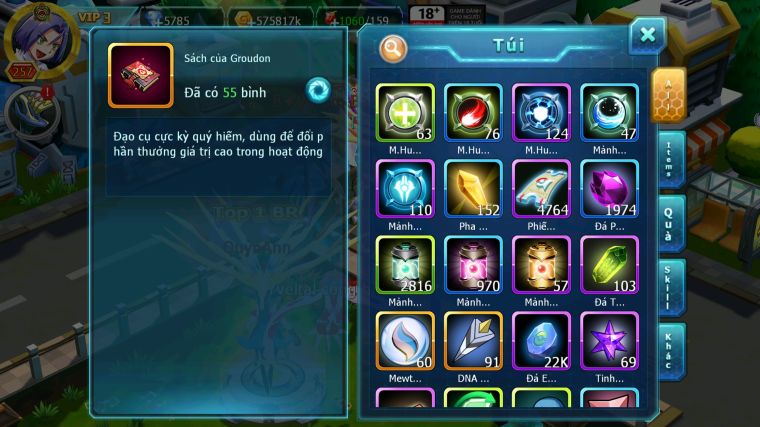 MÃ : #TTS3707 - SV 980 - TOP47 - HOOH CH DYNAMAX HENTRAN BC MEW GIÁP BC BC QVLD BC BTAA BC CẶP LATI BC