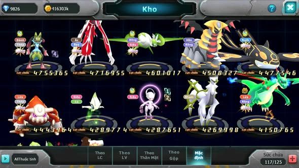 MÃ : #TTS3718 - SV 1028 - TOP42 - V12 - HOOH DYNAMAX UNVOA WB BC DIANCIE BC LUGIA BC THẦN GIÓ BC QVLD BC