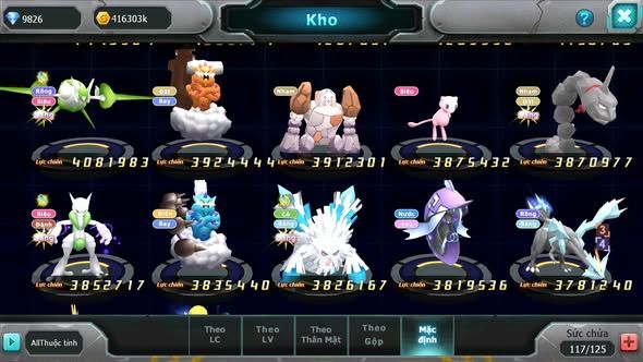 MÃ : #TTS3718 - SV 1028 - TOP42 - V12 - HOOH DYNAMAX UNVOA WB BC DIANCIE BC LUGIA BC THẦN GIÓ BC QVLD BC