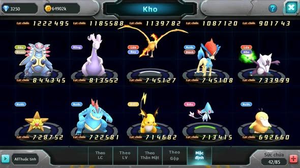 MÃ : #TTS3730 - SV 1714 - HOOH DRAK HOOH GROUDON LGUIA CẶP LATI