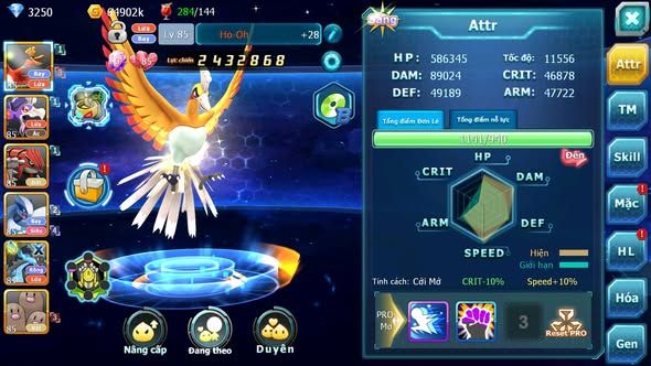 MÃ : #TTS3730 - SV 1714 - HOOH DRAK HOOH GROUDON LGUIA CẶP LATI