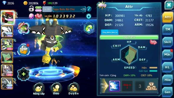 MÃ : #TTS3729 - SV 1737 - TAPU BULU BÁ CHỦ ( K BỊ LỖI SKILL ) UNVOA CELEBI MEW GIÁP