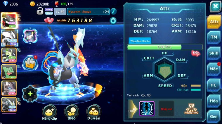 MÃ : #TTS3729 - SV 1737 - TAPU BULU BÁ CHỦ ( K BỊ LỖI SKILL ) UNVOA CELEBI MEW GIÁP