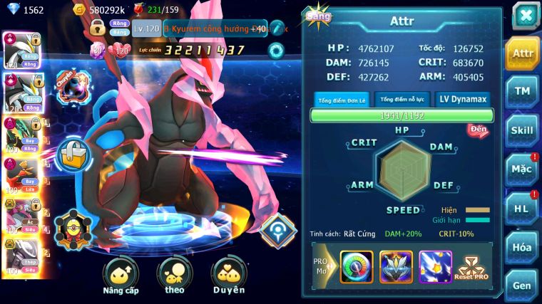 MÃ : #TTS3726 - SV 558 - TOP7 - V16 - WHITE BLACK CỘNG HƯỞNG DYANMAX RAYQUAZA DYNAMAX HOOH DYNAMAX HOOPA BÁ CHỦ QUÁ NGON