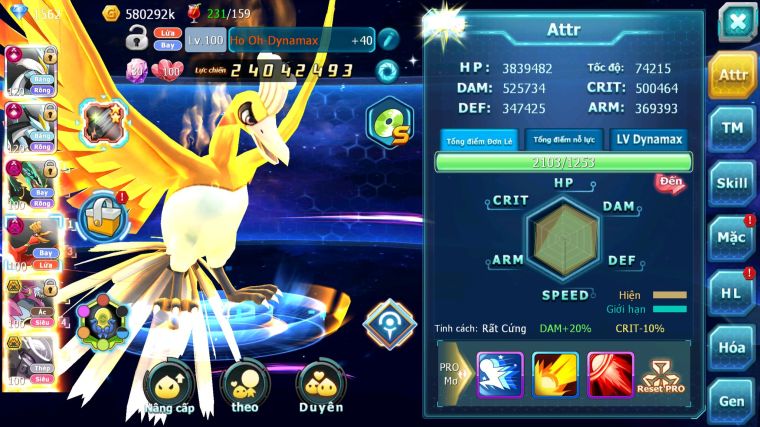 MÃ : #TTS3726 - SV 558 - TOP7 - V16 - WHITE BLACK CỘNG HƯỞNG DYANMAX RAYQUAZA DYNAMAX HOOH DYNAMAX HOOPA BÁ CHỦ QUÁ NGON