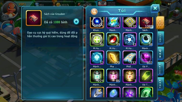 MÃ : #TTS3739 - SV 1728- 1K SÁCH - HOOH GROUDON THẦN GIÓ YVETAL LUGIA