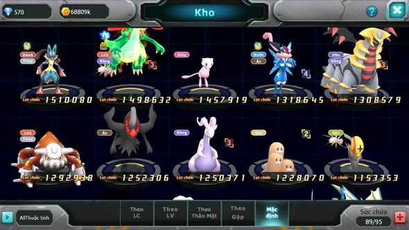 MÃ : #TTS3744- SV 1539 - TTT - UNVOA CẶP LATI BÁ CHỦ MEW GIÁP BÁ CHỦ KYOGRE