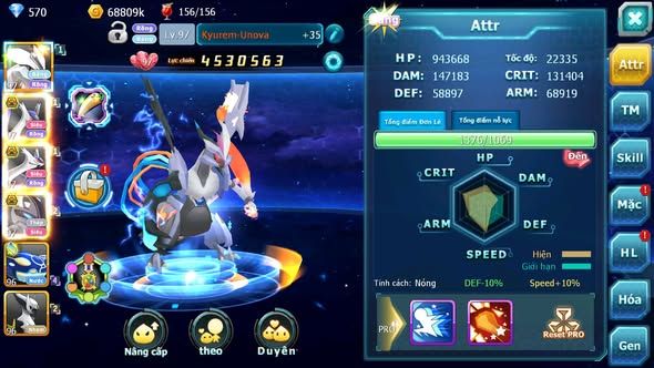 MÃ : #TTS3744- SV 1539 - TTT - UNVOA CẶP LATI BÁ CHỦ MEW GIÁP BÁ CHỦ KYOGRE