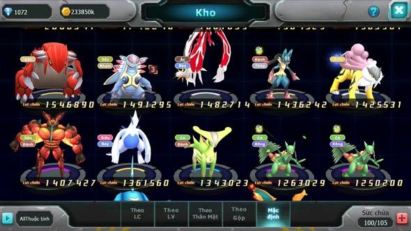 MÃ : #TTS3750 - SV 1685 - V12 - 1K5 SÁCH - 170 MẢNH PAL ECHO - UNVOA PALKIA BÁ CHỦ CẶP LATI BÁ CHỦ