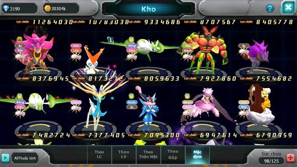 MÃ : #TTS3755 - SV 854 - TOP6PK - LUGIA CỘNG HƯỞNG GẦN 300K SP BUILD MAX HAY HOOH CH DYNAMAX THẦN GIÓ BC ACC BUILD SIÊU CHẤT