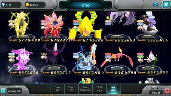 MÃ : #TTS3755 - SV 854 - TOP6PK - LUGIA CỘNG HƯỞNG GẦN 300K SP BUILD MAX HAY HOOH CH DYNAMAX THẦN GIÓ BC ACC BUILD SIÊU CHẤT