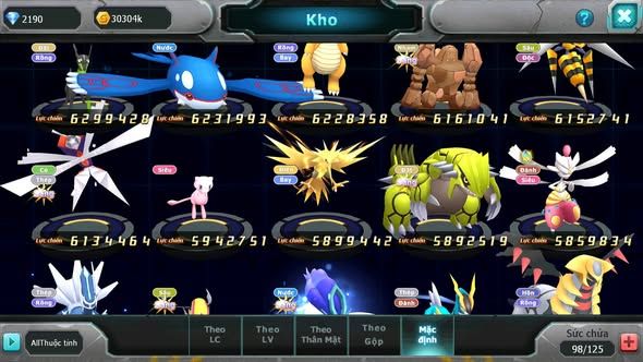 MÃ : #TTS3755 - SV 854 - TOP6PK - LUGIA CỘNG HƯỞNG GẦN 300K SP BUILD MAX HAY HOOH CH DYNAMAX THẦN GIÓ BC ACC BUILD SIÊU CHẤT