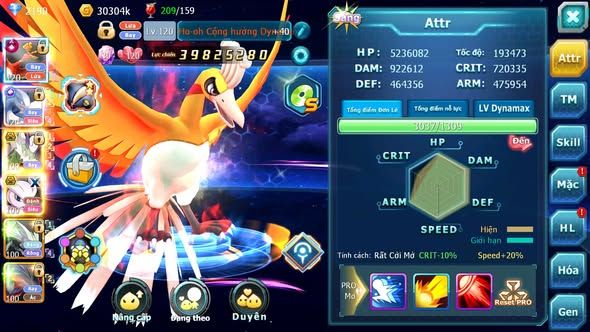 MÃ : #TTS3755 - SV 854 - TOP6PK - LUGIA CỘNG HƯỞNG GẦN 300K SP BUILD MAX HAY HOOH CH DYNAMAX THẦN GIÓ BC ACC BUILD SIÊU CHẤT