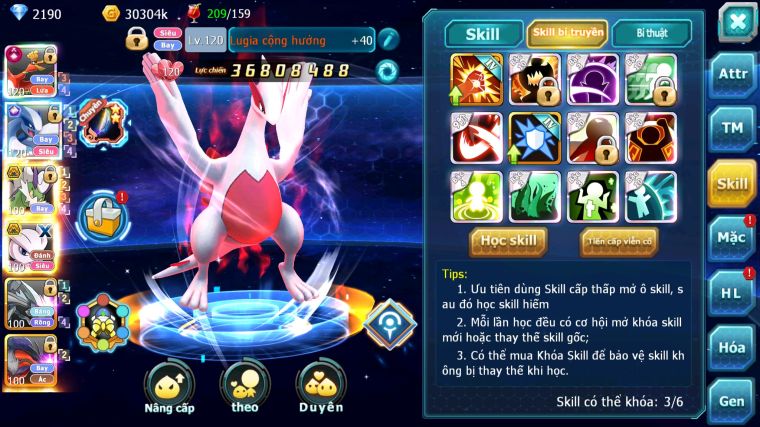 MÃ : #TTS3755 - SV 854 - TOP6PK - LUGIA CỘNG HƯỞNG GẦN 300K SP BUILD MAX HAY HOOH CH DYNAMAX THẦN GIÓ BC ACC BUILD SIÊU CHẤT