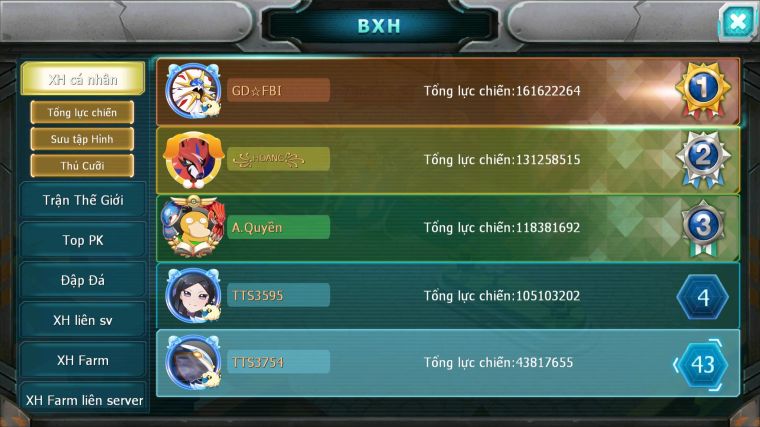 MÃ : #TTS3754 - SV 1256 - V13 - TOP33 - HOOH CH DYNAMAX QVBC BÁ CHỦ YVETAL BC THẦN GIÓ BC CẶP LATI BC UNVOA QVLD BC RẮN BĂNG BC