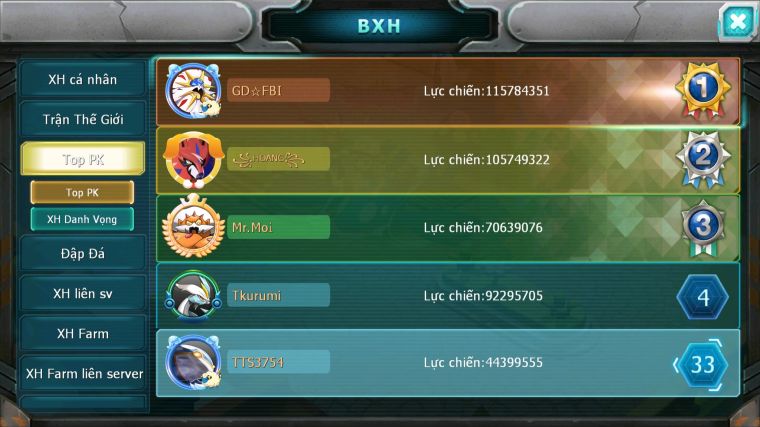 MÃ : #TTS3754 - SV 1256 - V13 - TOP33 - HOOH CH DYNAMAX QVBC BÁ CHỦ YVETAL BC THẦN GIÓ BC CẶP LATI BC UNVOA QVLD BC RẮN BĂNG BC