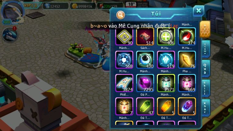 MÃ : #TTS3754 - SV 1256 - V13 - TOP33 - HOOH CH DYNAMAX QVBC BÁ CHỦ YVETAL BC THẦN GIÓ BC CẶP LATI BC UNVOA QVLD BC RẮN BĂNG BC