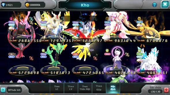 MÃ : #TTS3753 - SV 1478 - V13 - TOP21 - 770 SÁCH - BLACK CỘNG HƯỞNG DYANMAX WHITE BC UNVOA PALKIA BC KYOGRE BC NHIỀU PET HT