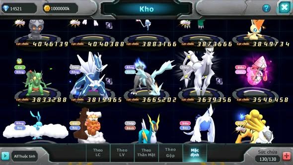 MÃ : #TTS3753 - SV 1478 - V13 - TOP21 - 770 SÁCH - BLACK CỘNG HƯỞNG DYANMAX WHITE BC UNVOA PALKIA BC KYOGRE BC NHIỀU PET HT