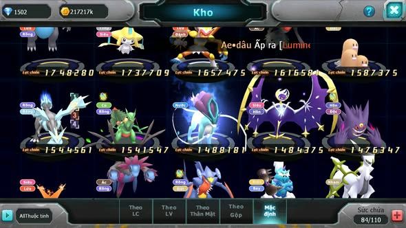 MÃ : #TTS3756 - SV 1691 - V7 - HOOH SƯ TỬ BÁ CHỦ GROUDON BC QVLD BC CẶP LATI