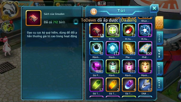 MÃ : #TTS3762 - SV 1686 - V12 - TOP48 - 740 SÁCH - HOOH DYNAMAX UNVOA QVLD BC GROUDON BC CẶP LATI BC