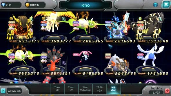 MÃ : #TTS3761 - SV 1434 - V4 - QVLD BC HOOH BC CẶP LATI BC UNVOA GROUDON ZEVIL