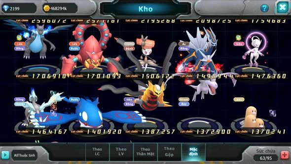 MÃ : #TTS3761 - SV 1434 - V4 - QVLD BC HOOH BC CẶP LATI BC UNVOA GROUDON ZEVIL