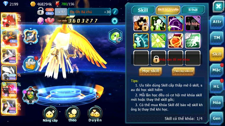 MÃ : #TTS3761 - SV 1434 - V4 - QVLD BC HOOH BC CẶP LATI BC UNVOA GROUDON ZEVIL