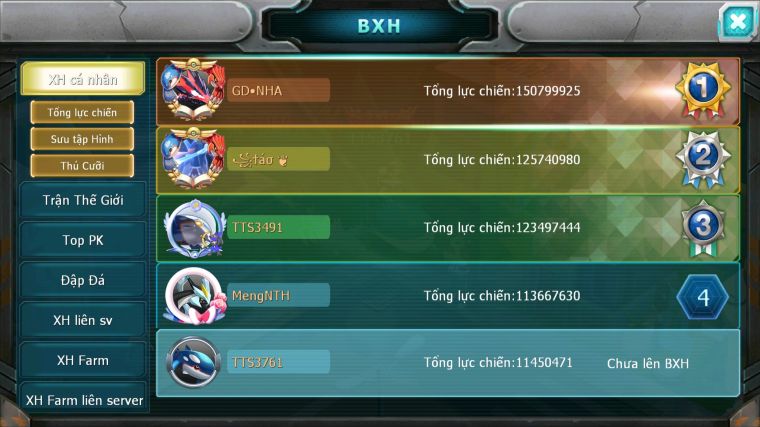 MÃ : #TTS3761 - SV 1434 - V4 - QVLD BC HOOH BC CẶP LATI BC UNVOA GROUDON ZEVIL